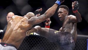 Israel Adesanya returns to the UFC cage this weekend to defend his middleweight title against Paulo Costa in the main event of UFC 253.(AP) Israel Adesanya returns to the UFC cage this weekend to defend his middleweight title against Paulo Costa in the main event of UFC 253.(AP)