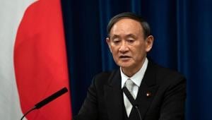 Yoshihide Suga speaks during a news conference following his confirmation as Prime Minister of Japan in Tokyo, Japan September 16, 2020 (Carl Court/Pool via REUTERS/File photo) Yoshihide Suga speaks during a news conference following his confirmation as Prime Minister of Japan in Tokyo, Japan September 16, 2020 (Carl Court/Pool via REUTERS/File photo)