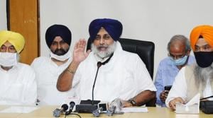 SAD core committee, in a meeting presided over by party president Sukhbir Singh Badal, decided unanimously to pull out of the BJP-led NDA alliance.(@Akali_Dal_/Twitter Photo)