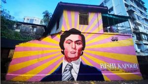 A street art on Rishi Kapoor. A street art on Rishi Kapoor.