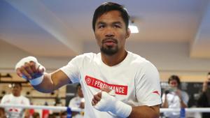 Manny Pacquiao during a training session at Lang Park PCYC on June 27, 2017 in Brisbane, Australia.(Getty Images) Manny Pacquiao during a training session at Lang Park PCYC on June 27, 2017 in Brisbane, Australia.(Getty Images)