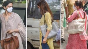 Bollywood actors Deepika Padukone, Shraddha Kapoor and Sara Ali Khan at the NCB office for questioning in a drug probe related to late actor Sushant Singh Rajput's death.(PTI) Bollywood actors Deepika Padukone, Shraddha Kapoor and Sara Ali Khan at the NCB office for questioning in a drug probe related to late actor Sushant Singh Rajput's death.(PTI)