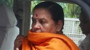 The BJP leader took to Twitter and informed that she had been shifted to AIIMS on Monday morning from Vande Mataram Kunj in Pauri Garhwal district.(ANI PHOTO.) The BJP leader took to Twitter and informed that she had been shifted to AIIMS on Monday morning from Vande Mataram Kunj in Pauri Garhwal district.(ANI PHOTO.)