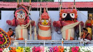 Temple officials said the Covid-19 pandemic is likely to cast its shadow on the Nagarjuna Besha of Lord Jagannath scheduled to be held in November this year. The Nagarjuna Besha of Lord Jagannath will happen after a gap of 26 years.(ANI PHOTO.) Temple officials said the Covid-19 pandemic is likely to cast its shadow on the Nagarjuna Besha of Lord Jagannath scheduled to be held in November this year. The Nagarjuna Besha of Lord Jagannath will happen after a gap of 26 years.(ANI PHOTO.)