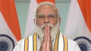 Prime Minister Narendra Modi paid tributes to freedom fighter Bhagat Singh(PTI photo) Prime Minister Narendra Modi paid tributes to freedom fighter Bhagat Singh(PTI photo)