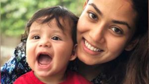 Mira Rajput poses with her son Zain. Mira Rajput poses with her son Zain.