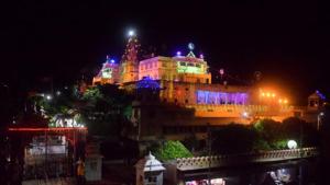 Sri Krishna Janambhoomi illuminated on the occasion of Janamasthmi.(HT FILE PHOTO PHOTO) Sri Krishna Janambhoomi illuminated on the occasion of Janamasthmi.(HT FILE PHOTO PHOTO)