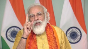 The Prime Minister said that currently under Namami Gange Mission, projects worth <span class='webrupee'>₹</span>30,000 crores are either completed or are underway.(Photo) The Prime Minister said that currently under Namami Gange Mission, projects worth <span class='webrupee'>₹</span>30,000 crores are either completed or are underway.(Photo)