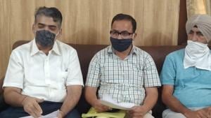 Members of private school bodies at a meeting in Ambala.(HT Photo) Members of private school bodies at a meeting in Ambala.(HT Photo)