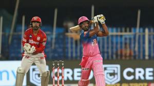 Sanju Samson in action.(Rajasthan Royals/Twitter) Sanju Samson in action.(Rajasthan Royals/Twitter)