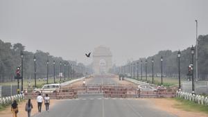 A mild haze along Rajpath, New Delhi, on September 24.(Sanjeev Verma/HT photo) A mild haze along Rajpath, New Delhi, on September 24.(Sanjeev Verma/HT photo)