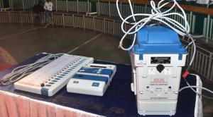 Electronic Voting Machine (EVM) and Voter Verified Paper Audit Trail (VVPAT) devices (Photo by Parwaz Khan / Hindustan Times) Electronic Voting Machine (EVM) and Voter Verified Paper Audit Trail (VVPAT) devices (Photo by Parwaz Khan / Hindustan Times)