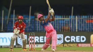 Sanju Samson in action against Kings XI Punjab.(IPL/Twitter) Sanju Samson in action against Kings XI Punjab.(IPL/Twitter)