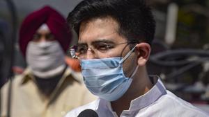 AAP MLA Raghav Chadha’s laptop was stolen on Tuesday.(PTI File Photo) AAP MLA Raghav Chadha’s laptop was stolen on Tuesday.(PTI File Photo)