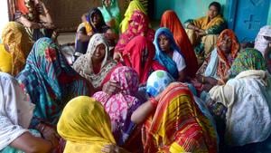 Relatives of the rape victim mourns, Hathras, September 29, 2020(ANI) Relatives of the rape victim mourns, Hathras, September 29, 2020(ANI)