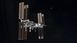 On Tuesday, Sept. 29, 2020, NASA said that the two Russians and one American on board were awakened late Monday to hurriedly seal hatches between compartments and search for the ongoing leak, which appeared to be getting worse.(NASA via AP) On Tuesday, Sept. 29, 2020, NASA said that the two Russians and one American on board were awakened late Monday to hurriedly seal hatches between compartments and search for the ongoing leak, which appeared to be getting worse.(NASA via AP)