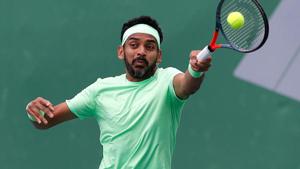 File image of Divij Sharan in action.(Getty Images) File image of Divij Sharan in action.(Getty Images)