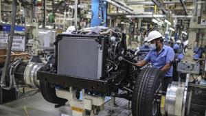 The Nikkei Manufacturing Purchasing Managers’ Index , compiled by IHS Markit, jumped to 56.8 in September from 52.0 in August, above the 50-level separating growth from contraction for a second straight month. It was the highest reading since January 2012.(Bloomberg (Representative Image)) The Nikkei Manufacturing Purchasing Managers’ Index , compiled by IHS Markit, jumped to 56.8 in September from 52.0 in August, above the 50-level separating growth from contraction for a second straight month. It was the highest reading since January 2012.(Bloomberg (Representative Image))