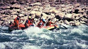 Adventure tourism activities like Bungee jumping, rafting other adventure sports started in Uttarakhand’s Rishikesh after 6 months.(Uttarakhand tourism department) Adventure tourism activities like Bungee jumping, rafting other adventure sports started in Uttarakhand’s Rishikesh after 6 months.(Uttarakhand tourism department)