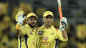 IPL 2020: Suresh Raina reacted after MS Dhoni broke his most matches record in Indian Premier League(PTI) IPL 2020: Suresh Raina reacted after MS Dhoni broke his most matches record in Indian Premier League(PTI)