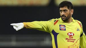 IPL 2020: Chennai Super Kings (CSK) skipper MS Dhoni became the most capped player in any T20 league in world cricket in the CSK vs SRH match(PTI) IPL 2020: Chennai Super Kings (CSK) skipper MS Dhoni became the most capped player in any T20 league in world cricket in the CSK vs SRH match(PTI)