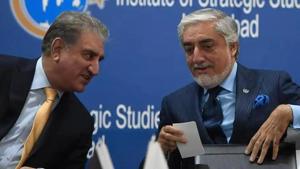 Peace negotiator Abdullah Abdullah, chairman of the High Council for National Reconciliation in Afghanistan, will travel to India after a three-day visit to Pakistan that concluded on Wednesday.(AFP PHOTO.) Peace negotiator Abdullah Abdullah, chairman of the High Council for National Reconciliation in Afghanistan, will travel to India after a three-day visit to Pakistan that concluded on Wednesday.(AFP PHOTO.)
