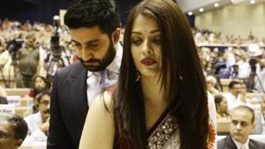 Bollywood couple Abhishek Bachchan and Aishwarya Rai Bachchan.(AP) Bollywood couple Abhishek Bachchan and Aishwarya Rai Bachchan.(AP)
