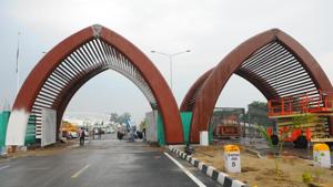 A view of Kartarpur Corridor road at Dera Baba Nanak in Punjab.(HT file) A view of Kartarpur Corridor road at Dera Baba Nanak in Punjab.(HT file)