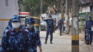 RAF personnel seen on patrol at Shiv Vihar after six months since the North East Delhi riots, in New Delhi.(Sanchit Khanna/HT PHOTO/For Representative Purposes Only) RAF personnel seen on patrol at Shiv Vihar after six months since the North East Delhi riots, in New Delhi.(Sanchit Khanna/HT PHOTO/For Representative Purposes Only)