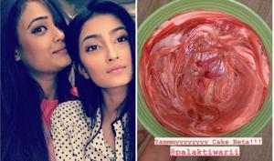 Palak baked a birthday cake for her mother, Shweta Tiwari. Palak baked a birthday cake for her mother, Shweta Tiwari.