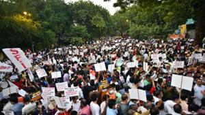 The 19-year-old Dalit woman was allegedly raped at a village in Hathras by four men on September 14.(HT Photo) The 19-year-old Dalit woman was allegedly raped at a village in Hathras by four men on September 14.(HT Photo)
