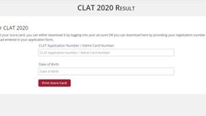 CLAT results 2020.(Screengrab) CLAT results 2020.(Screengrab)