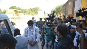 AAP leader Sanjay Singh went to Hathras to meet the family members of the 19-year-old gang-rape victim. (Photo: HT) AAP leader Sanjay Singh went to Hathras to meet the family members of the 19-year-old gang-rape victim. (Photo: HT)