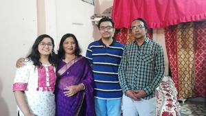 Aditya Jain (with family in pics) got the 24th All India rank in JEE advanced 2020, result of which was announced on Monday.(HT Photo) Aditya Jain (with family in pics) got the 24th All India rank in JEE advanced 2020, result of which was announced on Monday.(HT Photo)