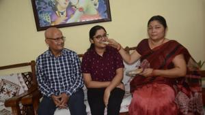 Anushka Kumari with her parents.(Handout) Anushka Kumari with her parents.(Handout)