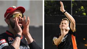 Virat Kohli and Chris Morris.(RCB/Twitter) Virat Kohli and Chris Morris.(RCB/Twitter)
