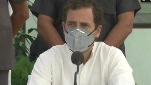 Congress leader Rahul Gandhi addressing the media in Punjab’s Patiala on Tuesday.(ANI File Photo) Congress leader Rahul Gandhi addressing the media in Punjab’s Patiala on Tuesday.(ANI File Photo)
