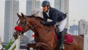 Randeep Hooda riding a horse in old picture. Randeep Hooda riding a horse in old picture.