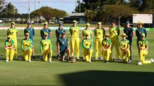 Australian women’s cricket team beat New Zealand 3-0 to equal the world record set by Ricky Ponting’s team of winning 21 ODIs in a row.(Twitter/Cricket Australia) Australian women’s cricket team beat New Zealand 3-0 to equal the world record set by Ricky Ponting’s team of winning 21 ODIs in a row.(Twitter/Cricket Australia)