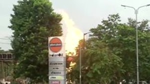 Three fire tenders have been pressed into service to douse the flames(ANI Photo) Three fire tenders have been pressed into service to douse the flames(ANI Photo)