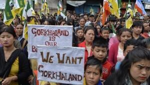 The BJP has all along promised to find a permanent political solution to the demand for a Gorkhaland, which has been raised by the Nepali-speaking Gorkhas living in the Darjeeling hills and adjoining Siliguri, the Terai and the Dooars region in north Bengal.(AFP File) The BJP has all along promised to find a permanent political solution to the demand for a Gorkhaland, which has been raised by the Nepali-speaking Gorkhas living in the Darjeeling hills and adjoining Siliguri, the Terai and the Dooars region in north Bengal.(AFP File)