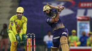 Abu Dhabi: Rahul Tripathi of Kolkata Knight Riders plays a shot during IPL 2020 cricket match against Chennai Super Kings, at Sheikh Zayed Stadium in Abu Dhabi, United Arab Emirates, Wednesday, Oct. 7, 2020.(PTI) Abu Dhabi: Rahul Tripathi of Kolkata Knight Riders plays a shot during IPL 2020 cricket match against Chennai Super Kings, at Sheikh Zayed Stadium in Abu Dhabi, United Arab Emirates, Wednesday, Oct. 7, 2020.(PTI)