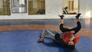 Haryana, India - Nov. 13, 2019: Women wrestler practice(Biplov Bhuyan/HT PHOTO) Haryana, India - Nov. 13, 2019: Women wrestler practice(Biplov Bhuyan/HT PHOTO)