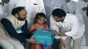 The kits will bring relief to the parents and will help them save money, motivating them further to send their children to school and continue their education, Jagan Reddy said. (Videograb) The kits will bring relief to the parents and will help them save money, motivating them further to send their children to school and continue their education, Jagan Reddy said. (Videograb)