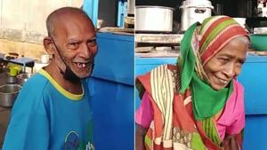 The couple running the roadside eatery in Delhi.(Twitter) The couple running the roadside eatery in Delhi.(Twitter)