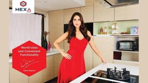 Vaani Kapoor’s glamorous look while shooting for Hexa Kitchens.(Hexa India)