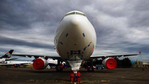 Protective covers sit on the turbofan engines and landing gear of an Airbus SE A330 passenger at Chateauroux airport in Chateauroux, France.(Bloomberg) Protective covers sit on the turbofan engines and landing gear of an Airbus SE A330 passenger at Chateauroux airport in Chateauroux, France.(Bloomberg)