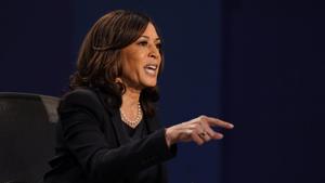 Harris did seem to have tried to be likable. She did not call Pence a clown when he interrupted her or asked him to shut up as Joe Biden had done to Trump in their debate. “I am speaking”, she had said to the vice-president politely a few times, but did not really press it(AP) Harris did seem to have tried to be likable. She did not call Pence a clown when he interrupted her or asked him to shut up as Joe Biden had done to Trump in their debate. “I am speaking”, she had said to the vice-president politely a few times, but did not really press it(AP)