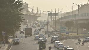 A rise in air pollution level due to undergoing construction work, at Dhaula Kuan, in New Delhi, India, on Wednesday, October 7, 2020.(Sanjeev Verma/HT photo) A rise in air pollution level due to undergoing construction work, at Dhaula Kuan, in New Delhi, India, on Wednesday, October 7, 2020.(Sanjeev Verma/HT photo)