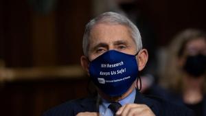 Anthony Fauci, MD, Director, National Institute of Allergy and Infectious Diseases, National Institutes of Health, testifies during a US Senate Senate Health, Education, Labor, and Pensions Committee Hearing to examine Covid-19, focusing on an update on the federal response at the US Capitol.(REUTERS) Anthony Fauci, MD, Director, National Institute of Allergy and Infectious Diseases, National Institutes of Health, testifies during a US Senate Senate Health, Education, Labor, and Pensions Committee Hearing to examine Covid-19, focusing on an update on the federal response at the US Capitol.(REUTERS)
